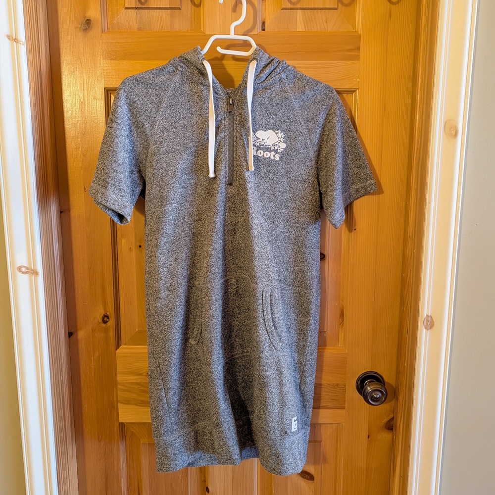 Roots Gray Hoodie Midi Dress